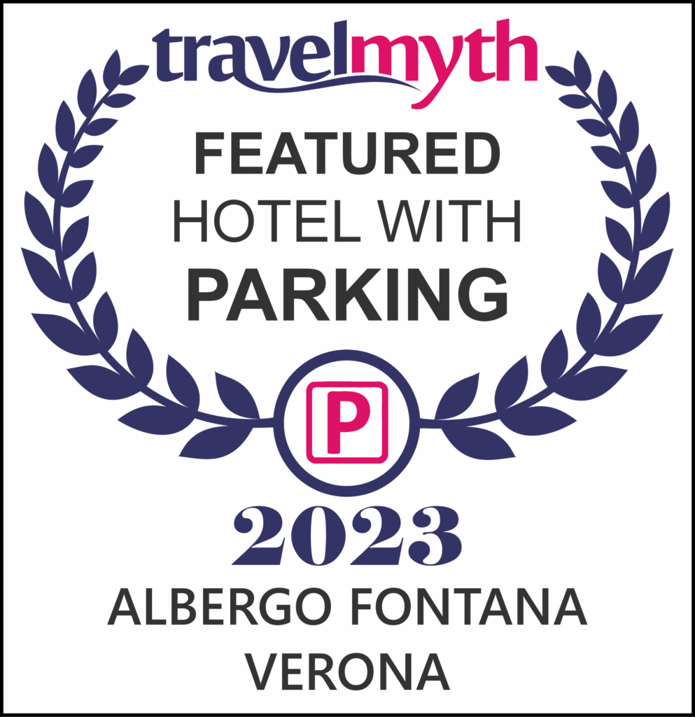 Certificato Travelmyth che attesta l'Albergo Fontana tra i migliori hotel con parcheggio nella zona di Borgo Trento