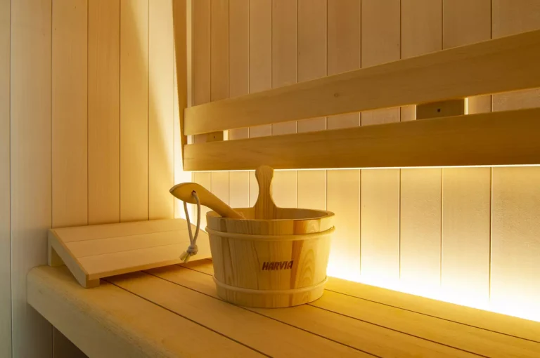 sauna finlandese in legno dell'Albergo Fontana a Verona, un ambiente intimo e rilassante per il benessere e la purificazione del corpo