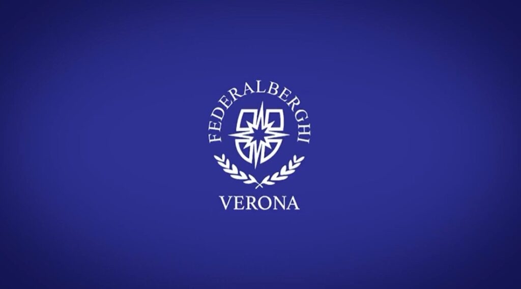 Logo ufficiale di Federalberghi Verona, l'associazione albergatori guidata dal Presidente Maurizio Russo, CEO dell'Albergo Fontana.