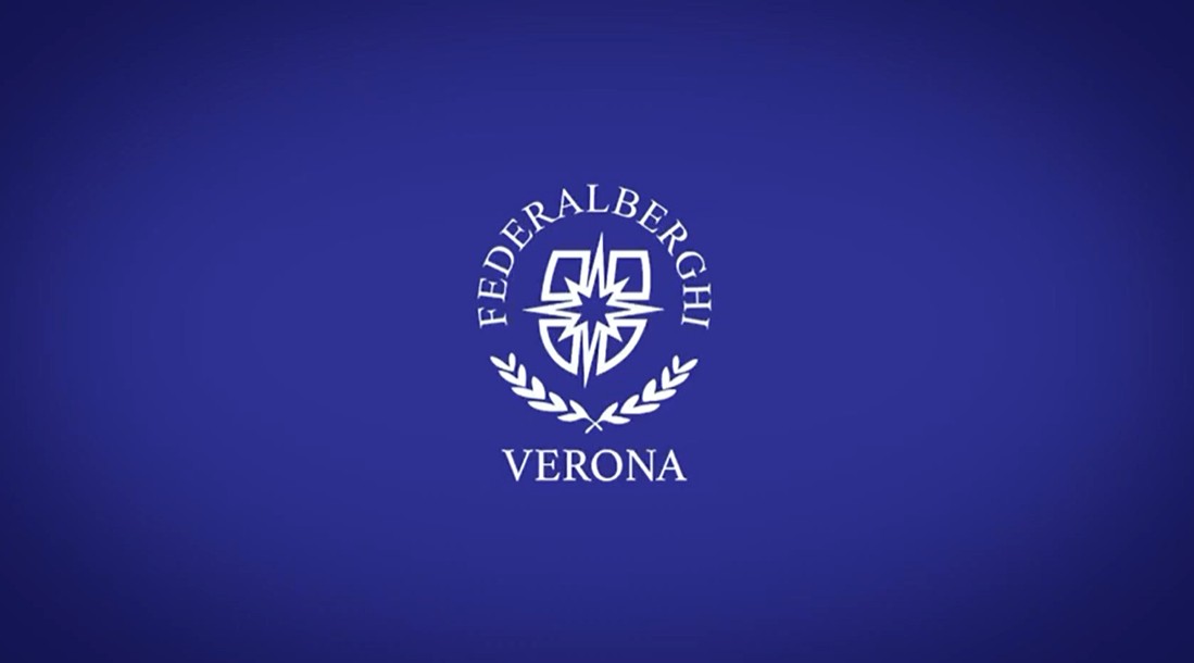 Logo ufficiale di Federalberghi Verona, l'associazione albergatori guidata dal Presidente Maurizio Russo, CEO dell'Albergo Fontana.