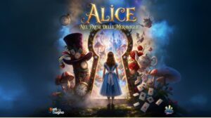 Una scena fiabesca del balletto Alice nel Paese delle Meraviglie sul palco del Teatro Nuovo