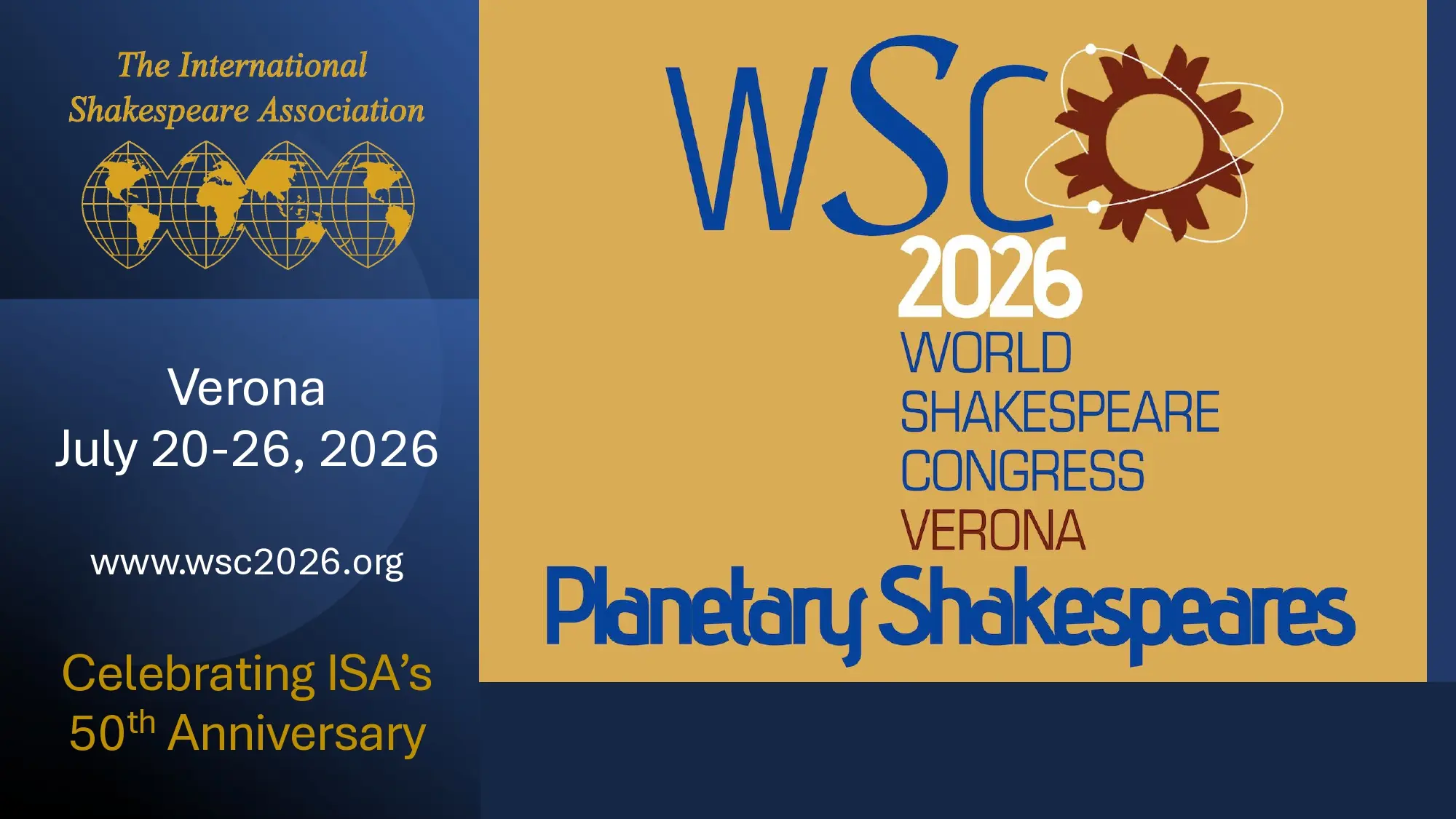 Locandina o dettagli dell'evento per il congresso shakespeariano a Verona